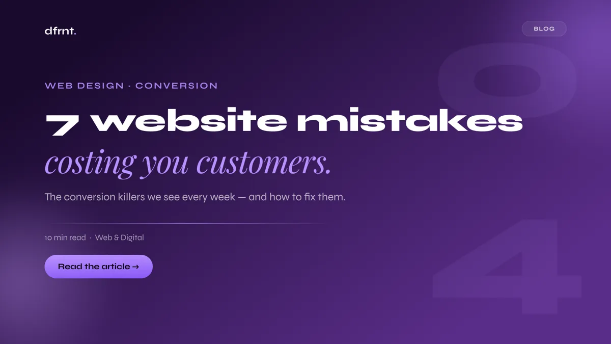 7 website mistakes costing you customers.