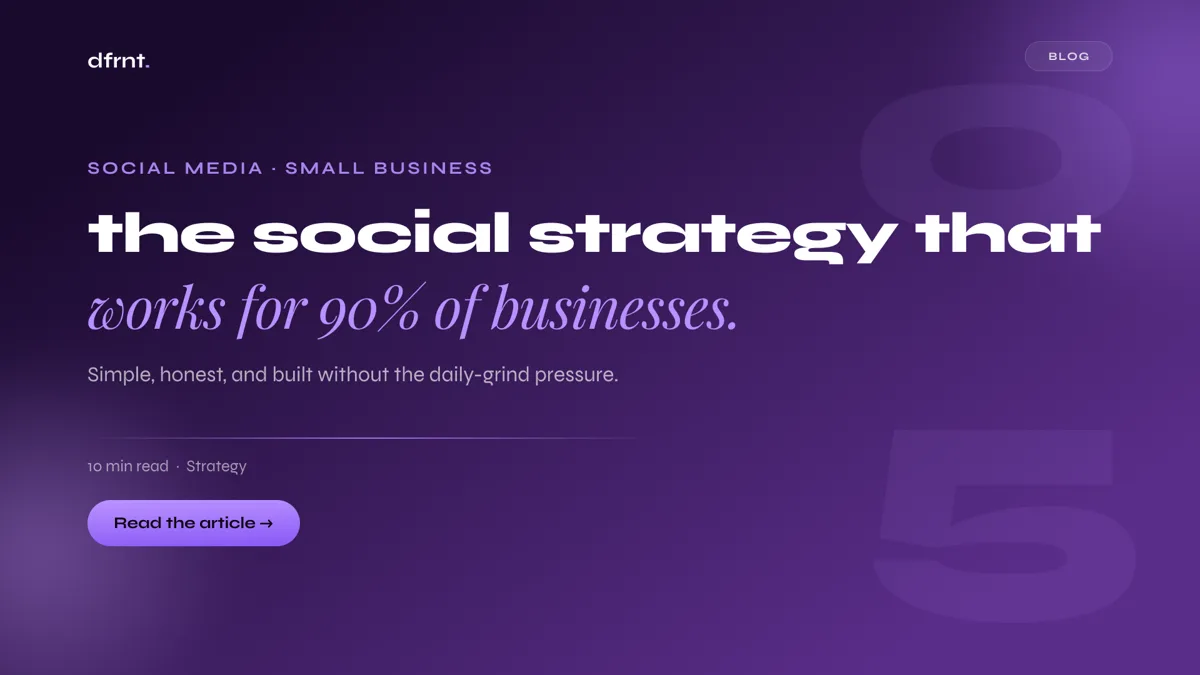 The social media strategy that works for 90% of small businesses