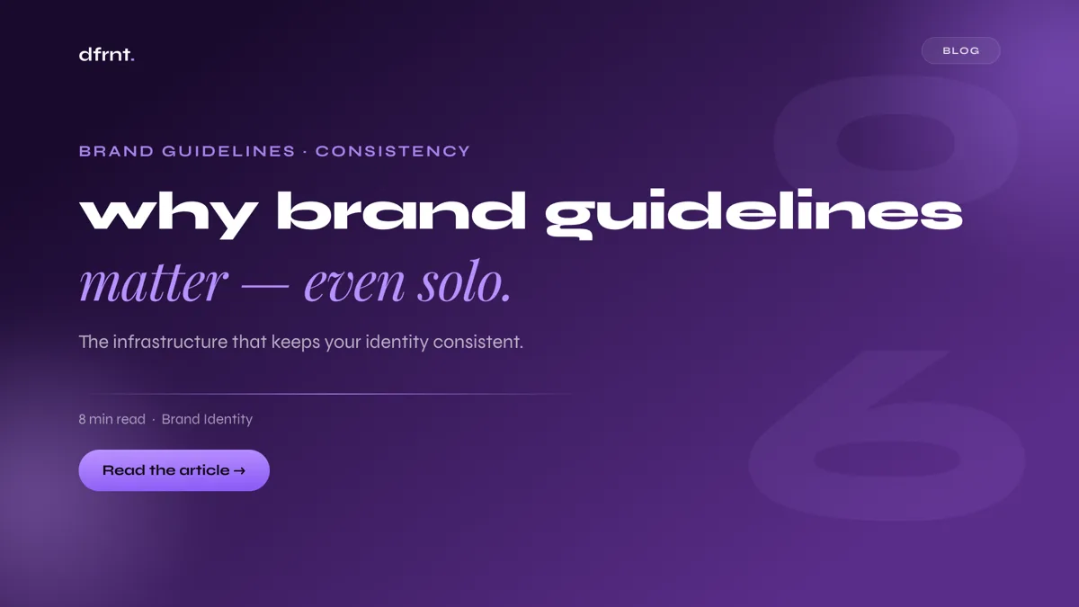 Why brand guidelines matter