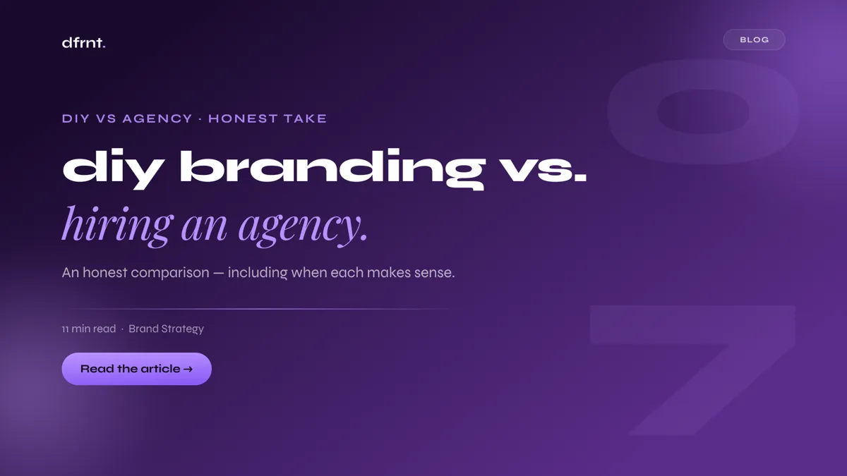 DIY branding vs hiring an agency