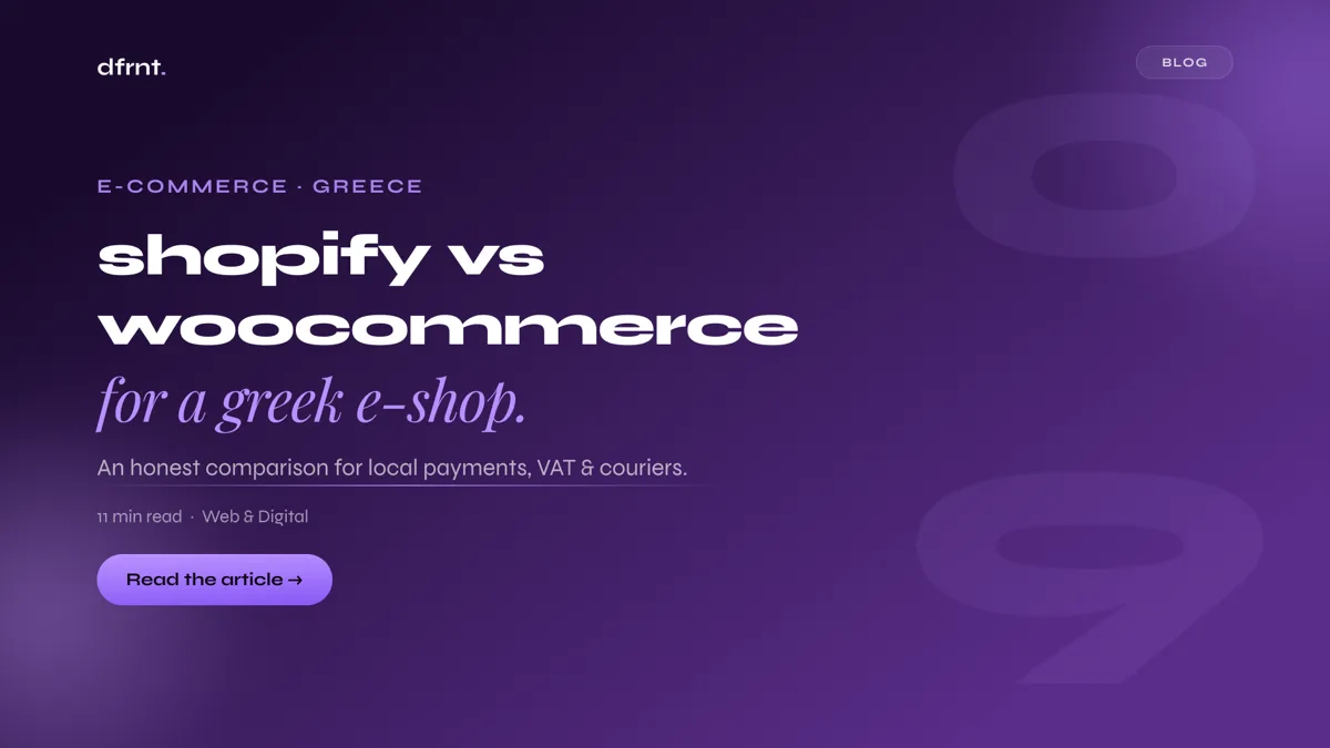 Shopify vs WooCommerce for a small shop in Greece