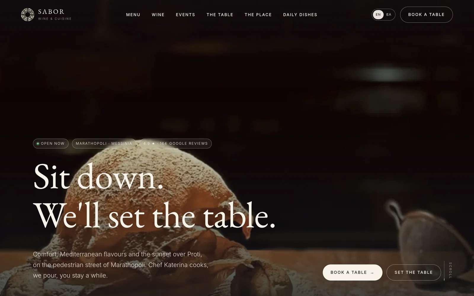 Sabor Wine & Cuisine website design